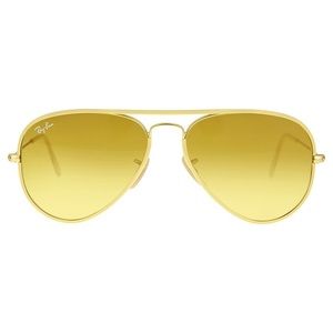 Yellow Rayban aviator sunglasses
